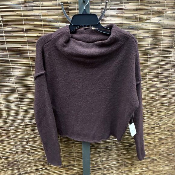 Free People Women's San Vincent Funnel Neck Sweater Xs, Birch Bark - All - Picture 2 of 3